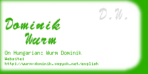 dominik wurm business card